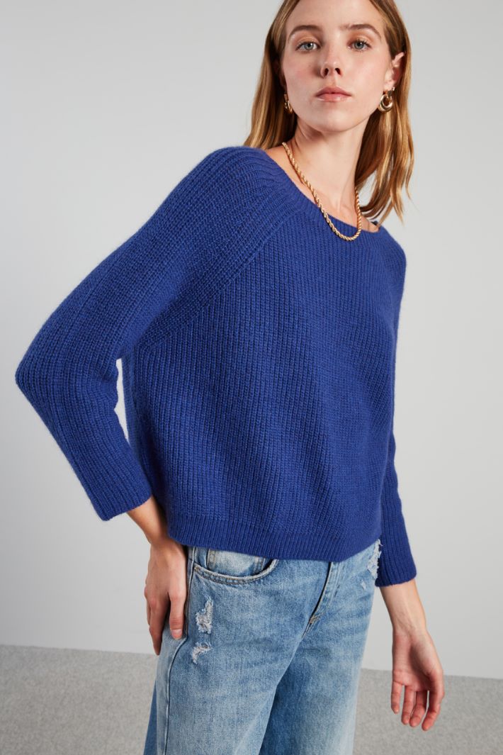 Maglia a coste in mohair Intrend - 3