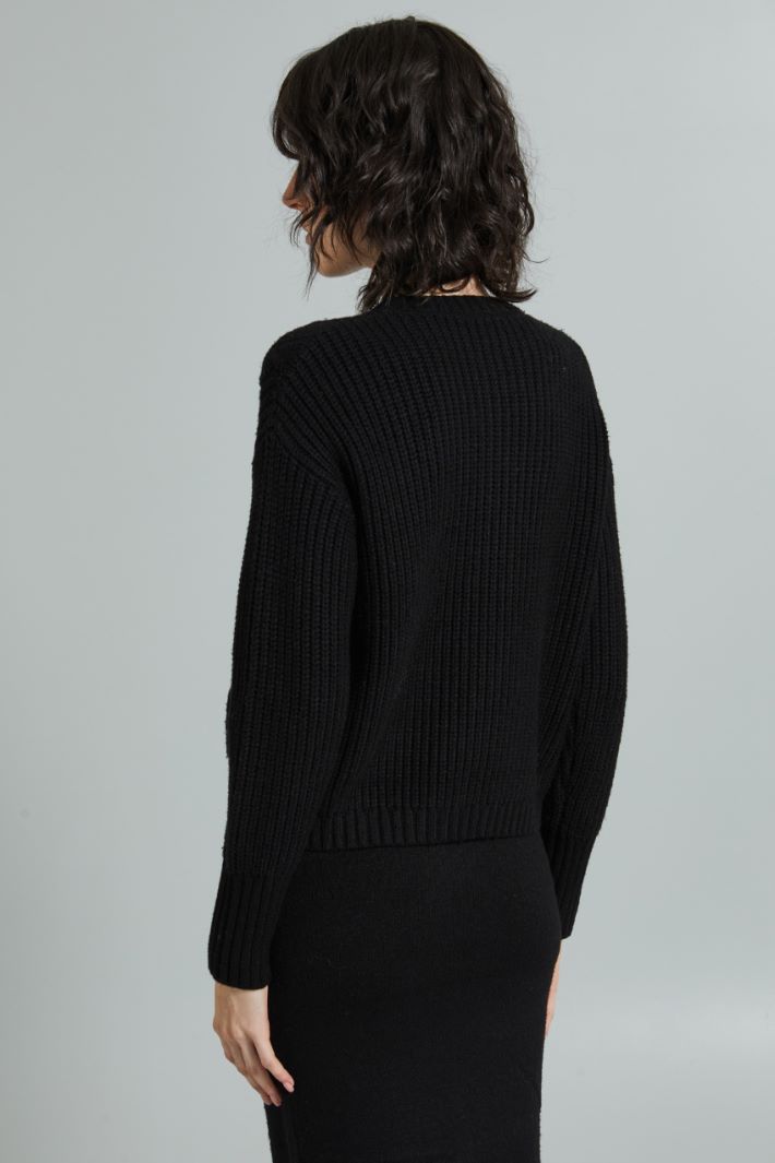 Cable-knit viscose sweater Intrend - 2