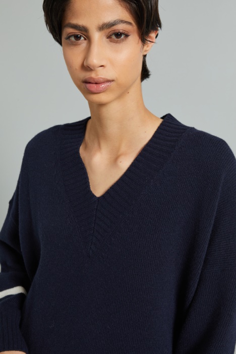 Maglia lunga in pura lana