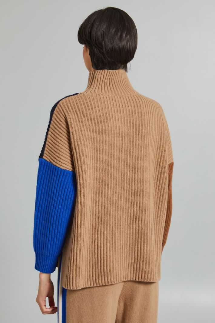 Sweater with breaded knit front Intrend - 2