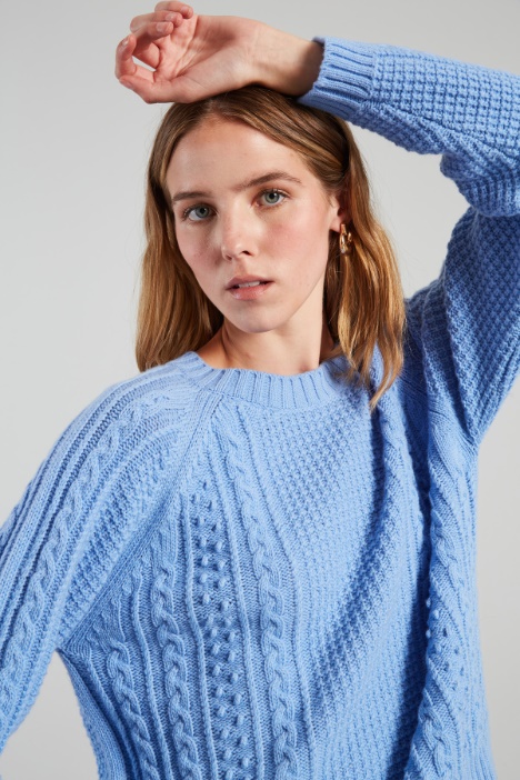 Maglia con motivo a rilievo