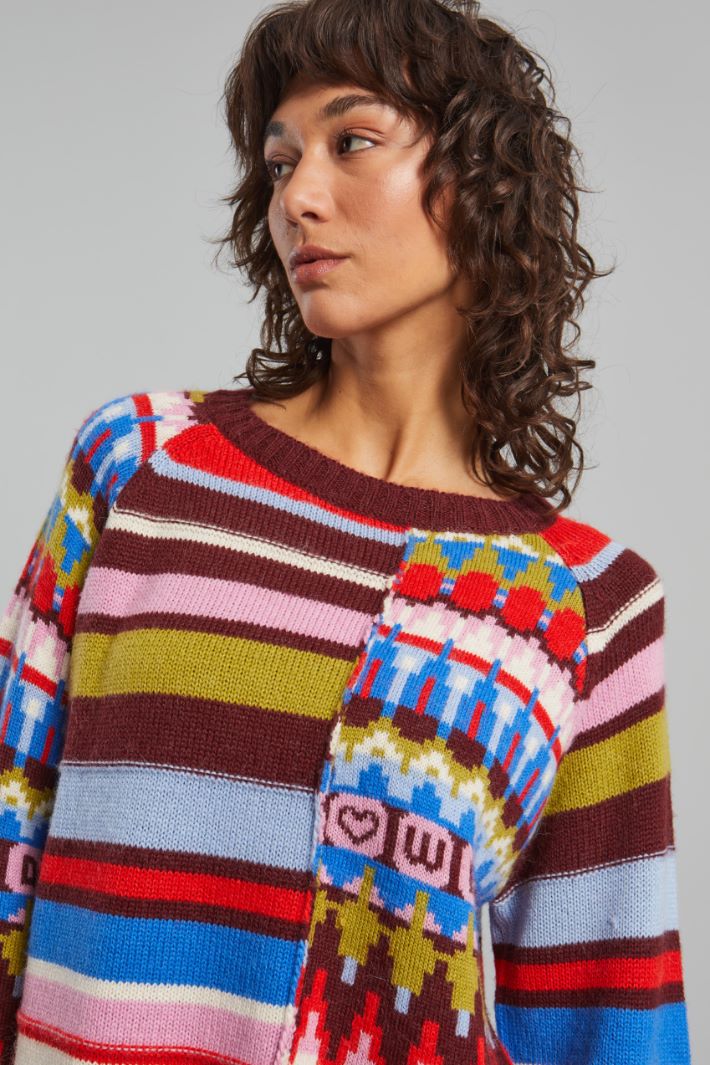 Alpaca jacquard sweater Intrend - 4