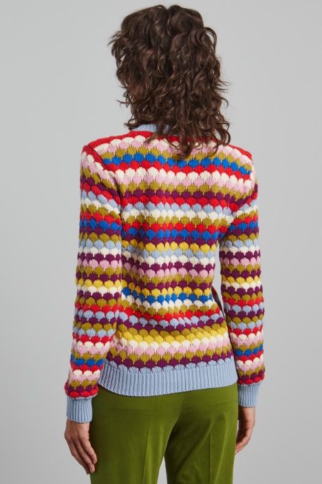 Maglia con punto a ventaglio