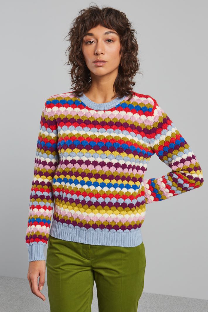 Sweater with fan stitch Intrend - 3