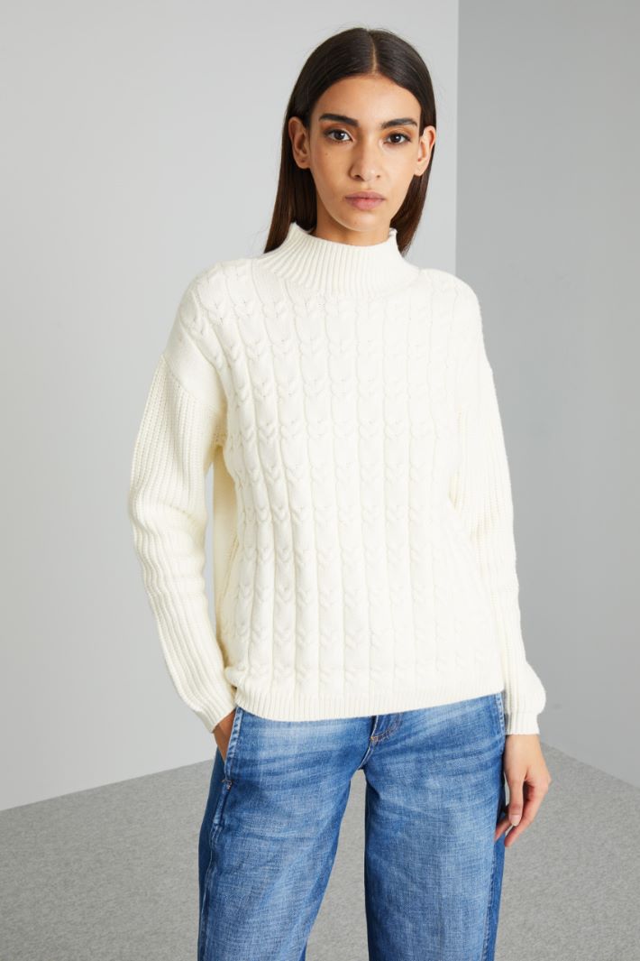 Cable-knit sweater Intrend - 3