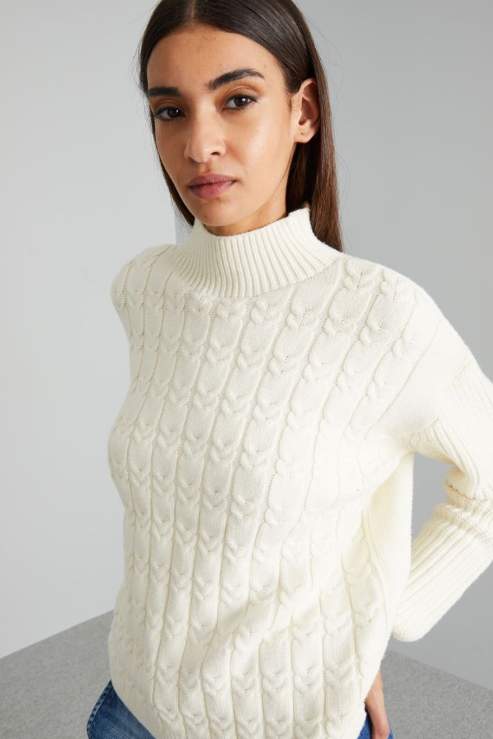 Cable-knit sweater Intrend - 4