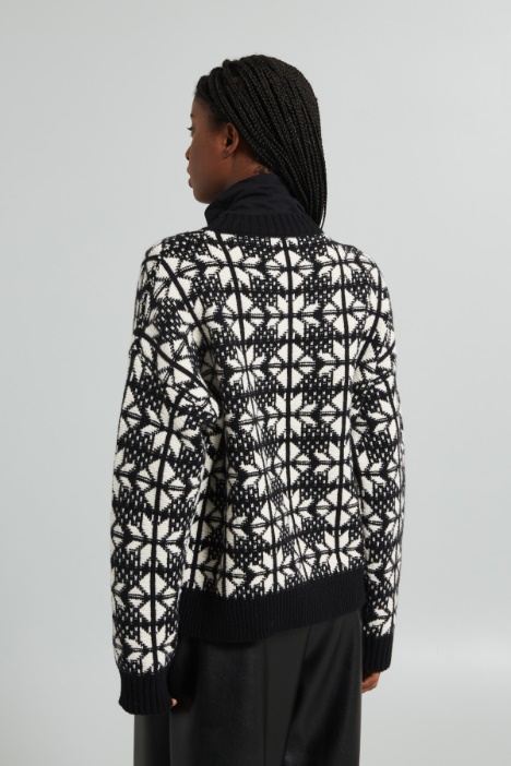 Maglia jacquard in lana