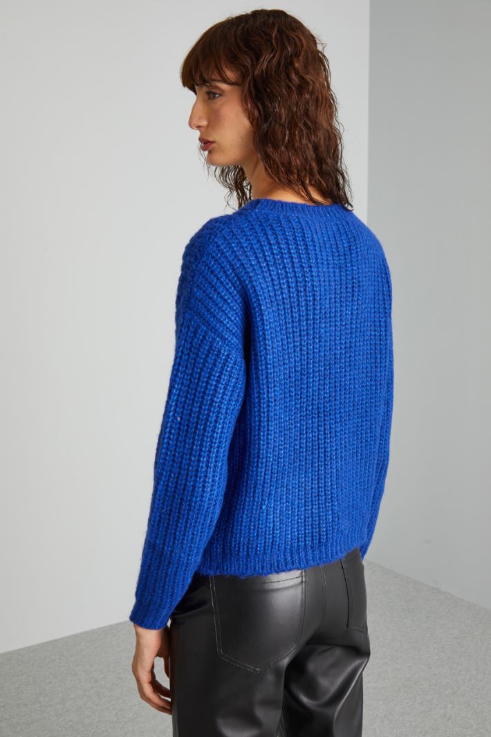 Regular fit rib-knit sweater Intrend - 2