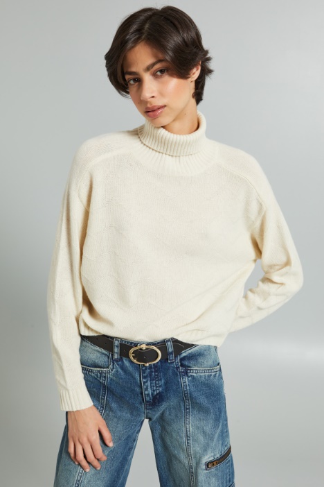 Cropped high-neck sweater Intrend