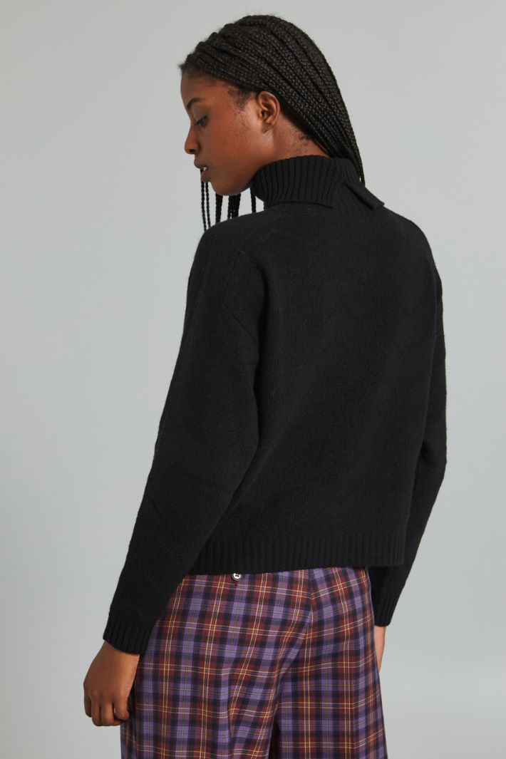 Cropped high-neck sweater Intrend - 2