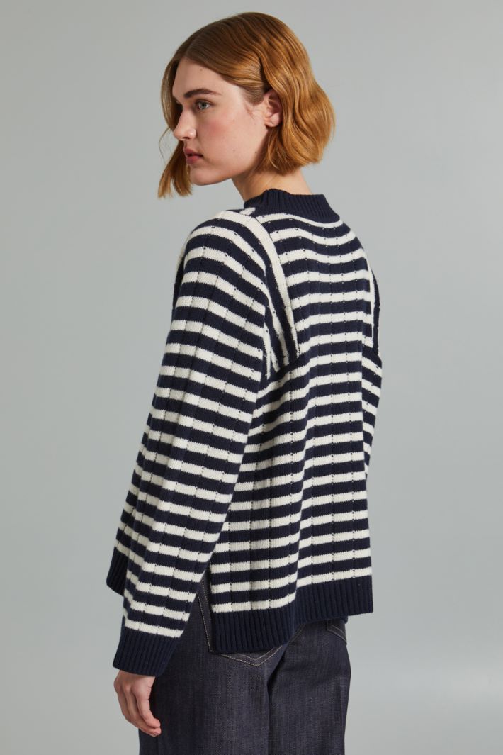 Oversized inlaid sweater Intrend - 2