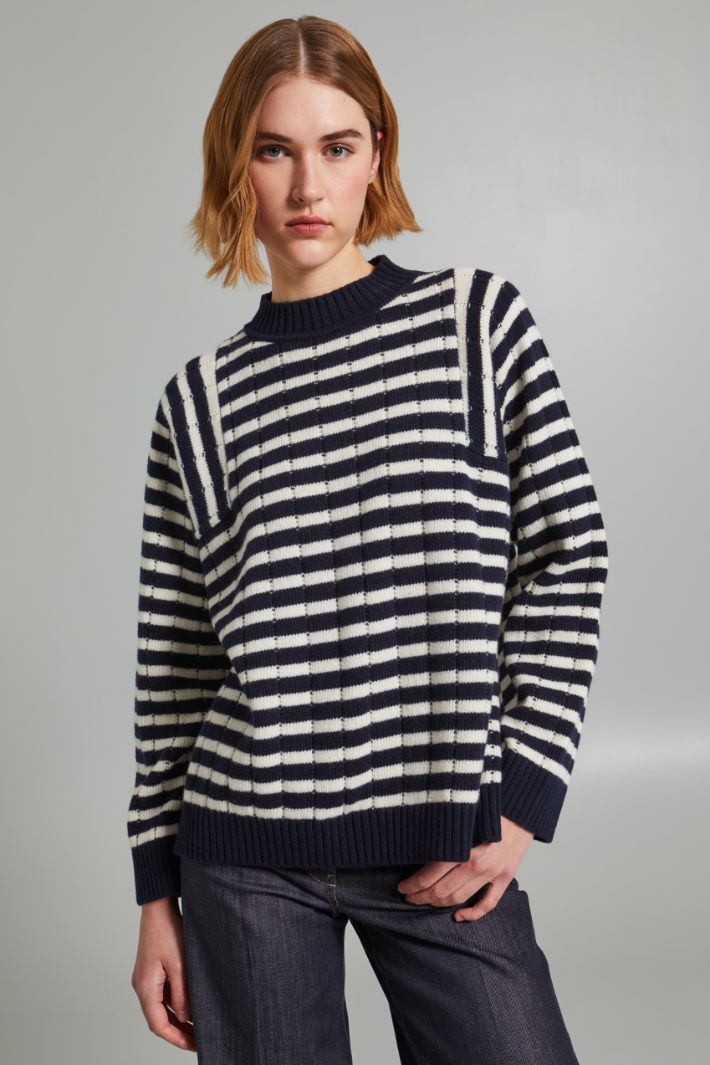 Oversized inlaid sweater Intrend - 3