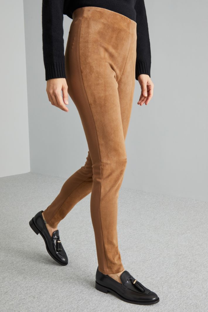 Leather and jersey trousers Intrend - 3