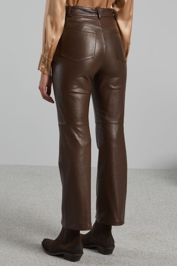 Flared Nappa leather trousers Intrend - 2