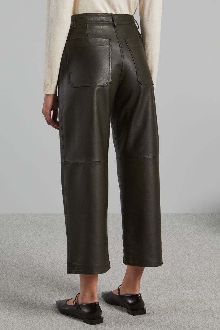 Crop leather trousers Intrend - 2