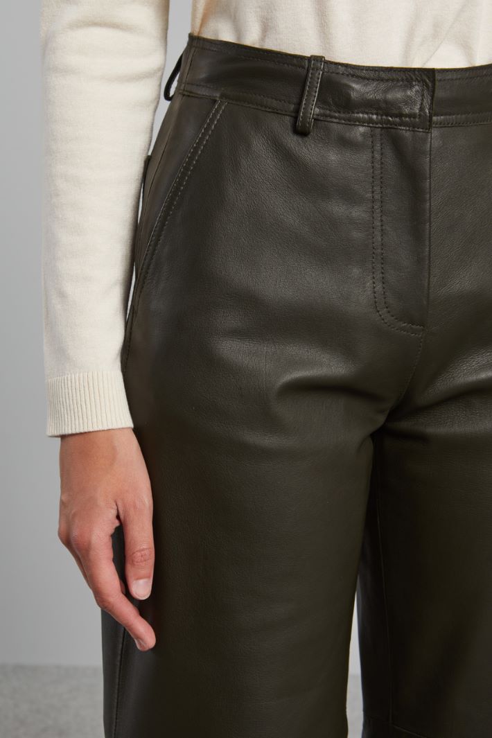 Crop leather trousers Intrend - 4