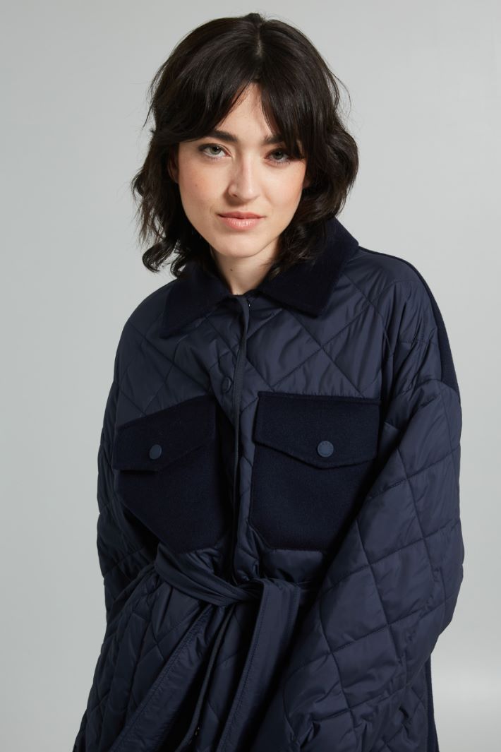 Quilted jacket with cloth details Intrend - 4