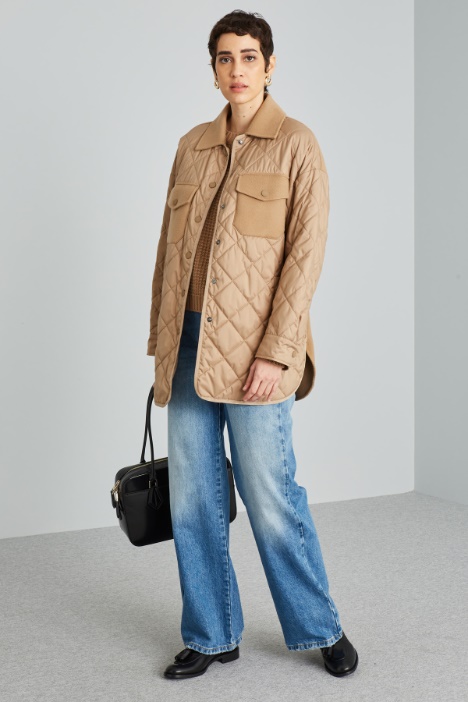 Quilted jacket with cloth details Intrend