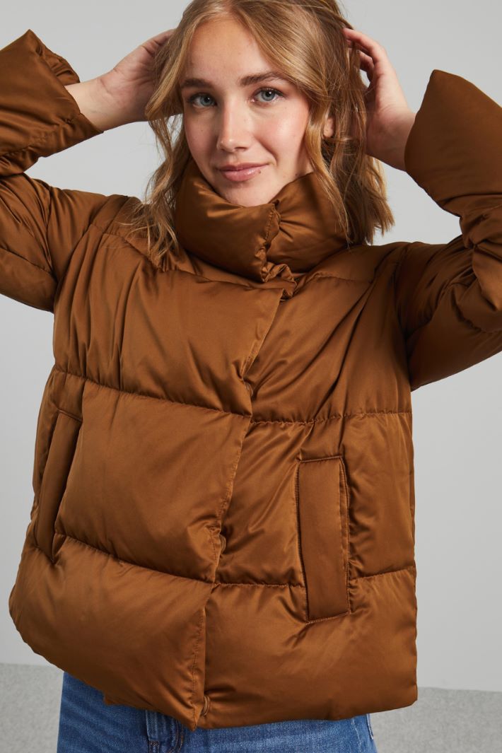 Water-repellent satin down jacket Intrend - 4