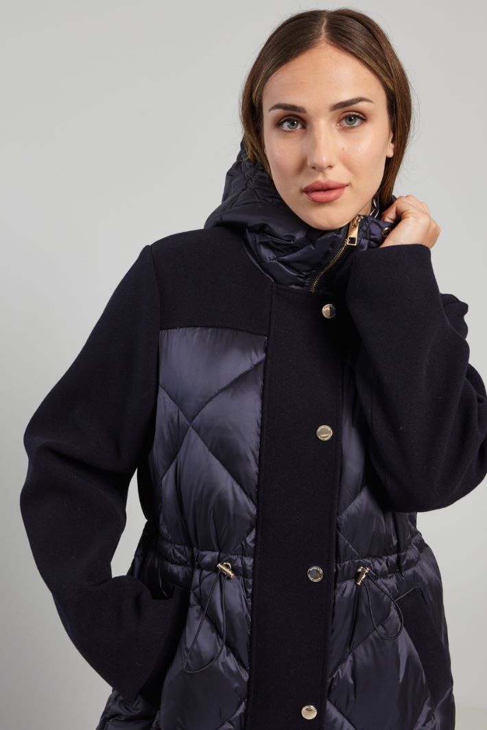 Padded jacket in satin and cloth Intrend - 4