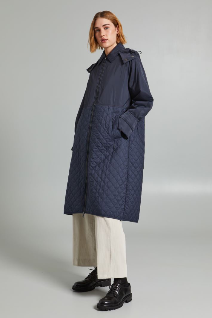 Long padded coat with belt Intrend - 3