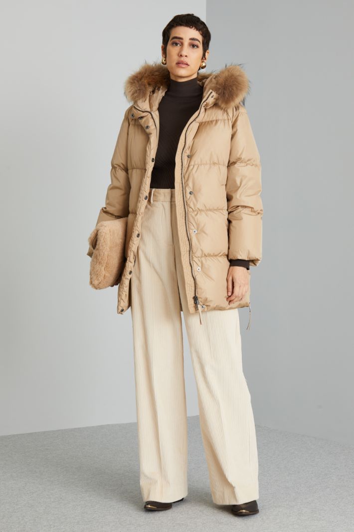 Fur-trimmed down jacket Intrend