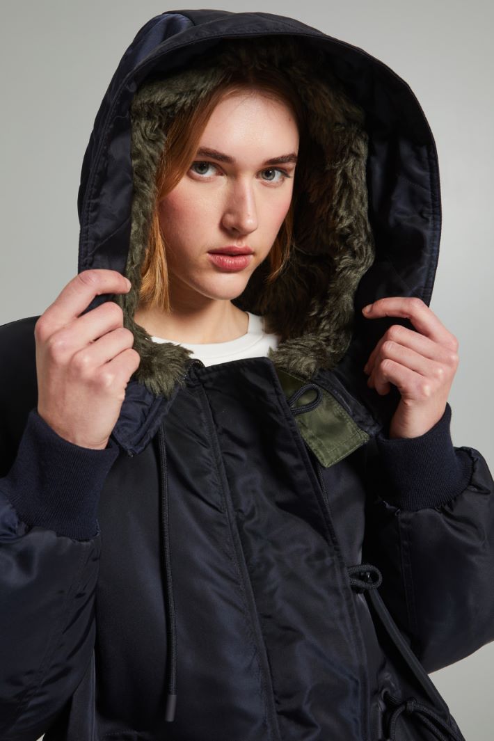 Reversible water-repellent twill parka Intrend - 5