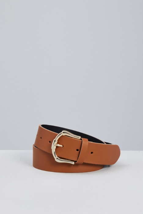 Hammered leather belt Intrend