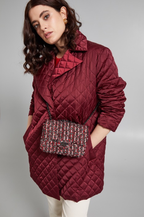 Borsa a tracolla in tweed Intrend - 3