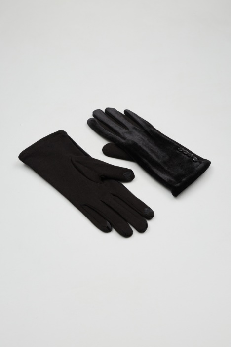 Jersey and velvet gloves Intrend