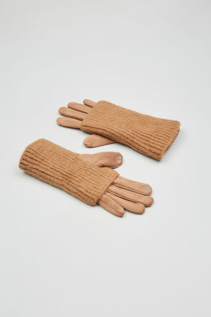 Gloves with wool sleeves Intrend