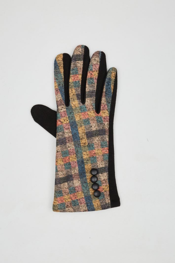 Gloves with patterned insert Intrend - 2