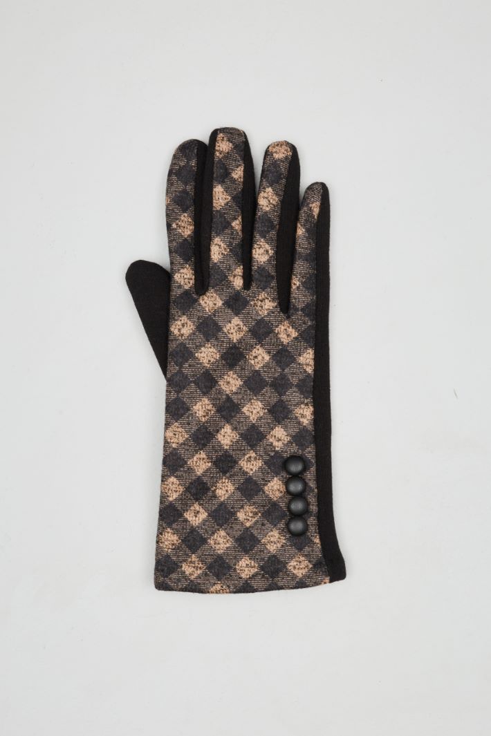 Gloves with patterned insert Intrend - 2