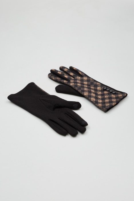 Gloves with patterned insert Intrend