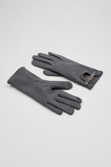 Jersey gloves with strap Intrend