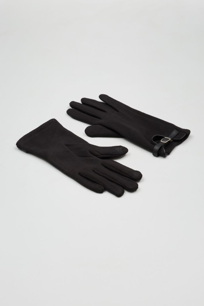 Jersey gloves with strap Intrend