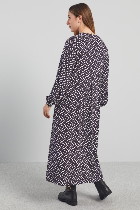 Abito in jersey con scollo a V