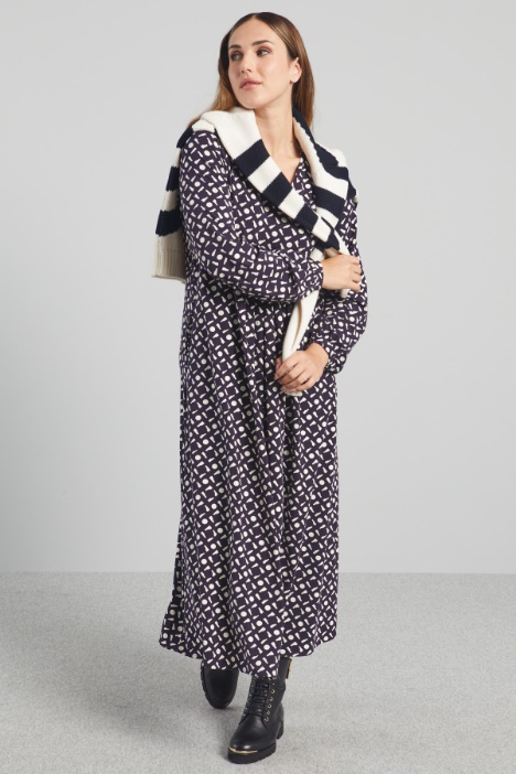 Abito in jersey con scollo a V