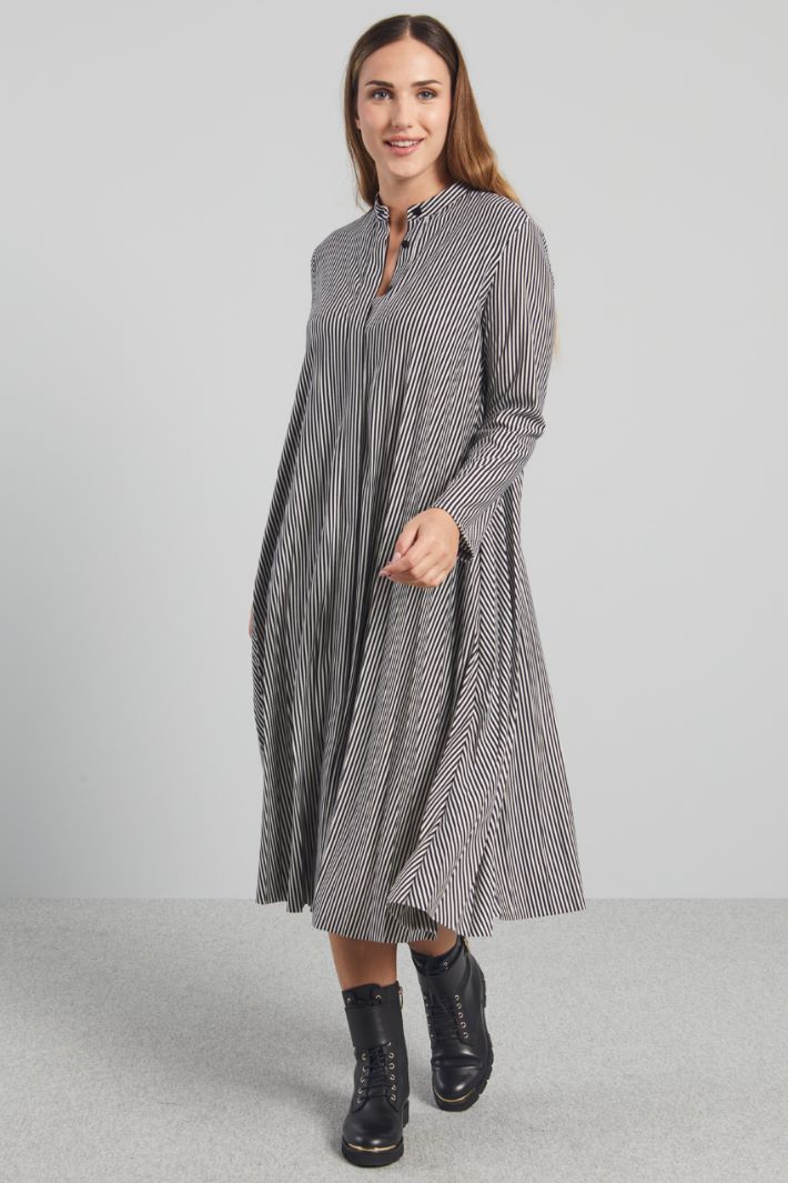 Pleated jersey shirt dress Intrend - 3