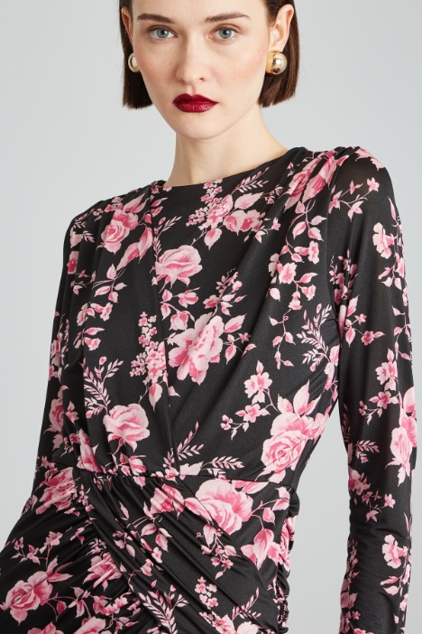 Abito corto in jersey stampato