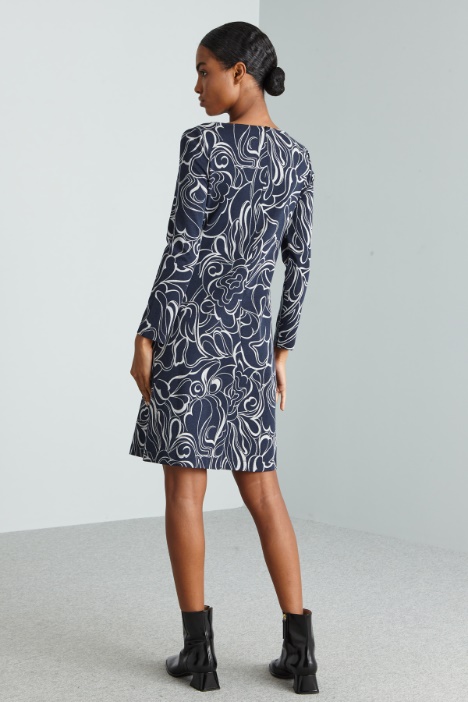 Abito in jersey stampato