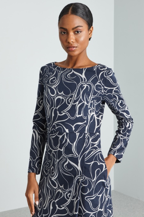 Abito in jersey stampato