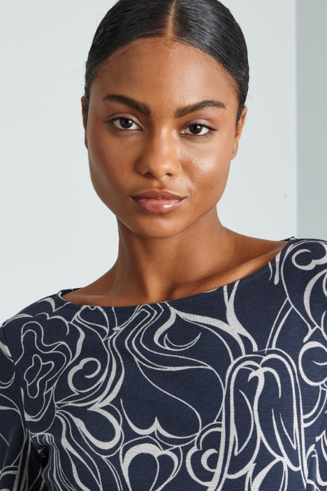 Abito in jersey stampato