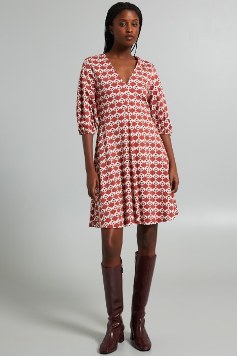 Abito con maniche a palloncino