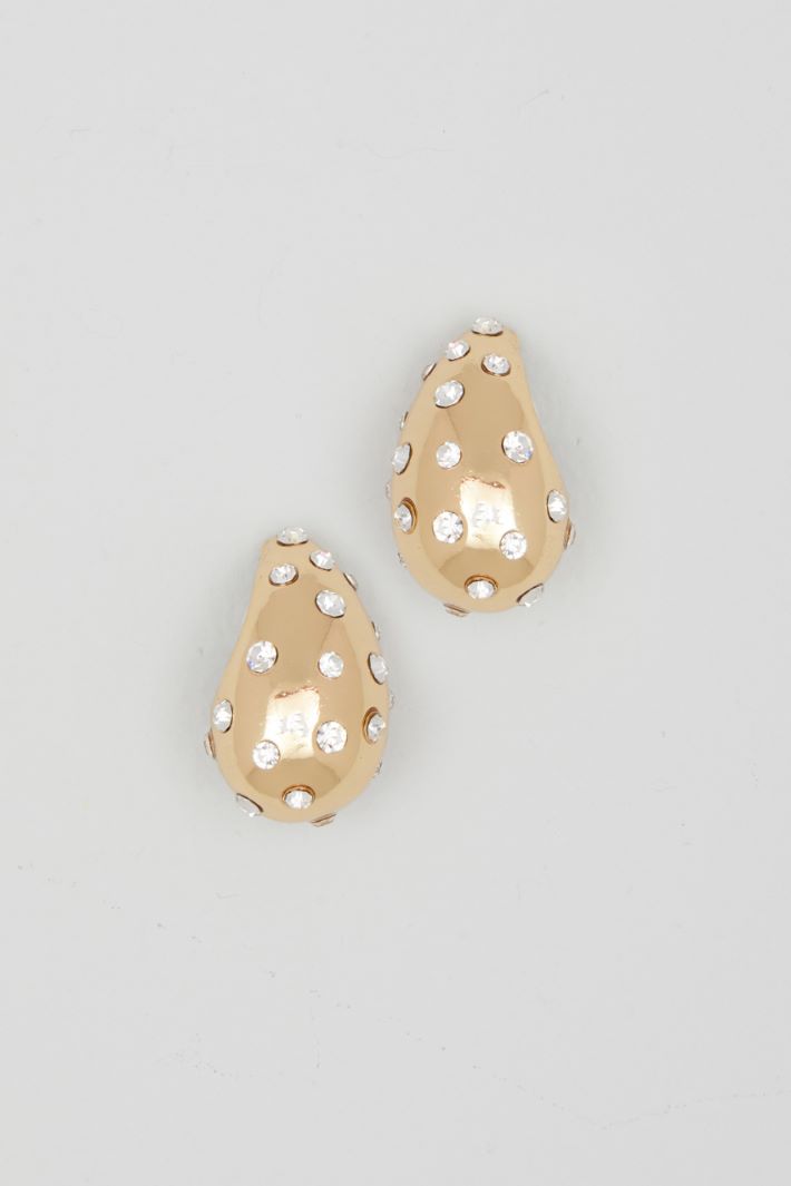 Drop earrings with rhinestones Intrend