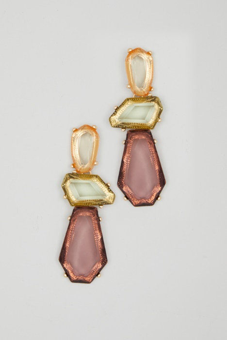 Earrings with asymmetrical stones Intrend