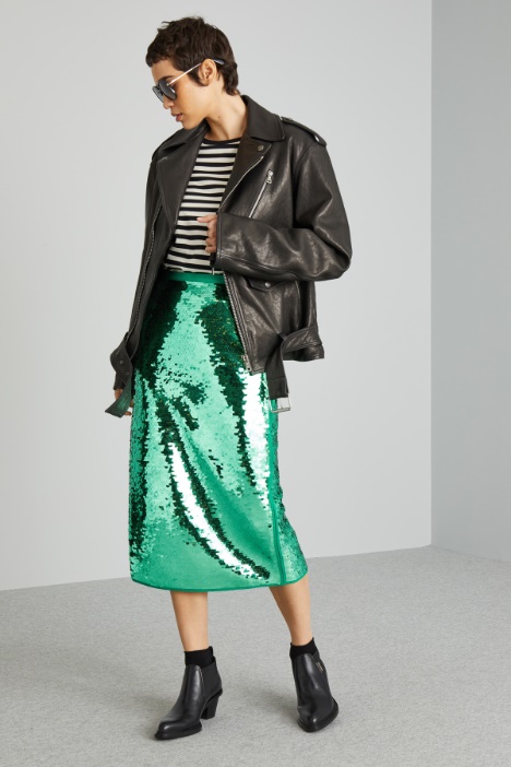 Sequin-detail pencil skirt Intrend