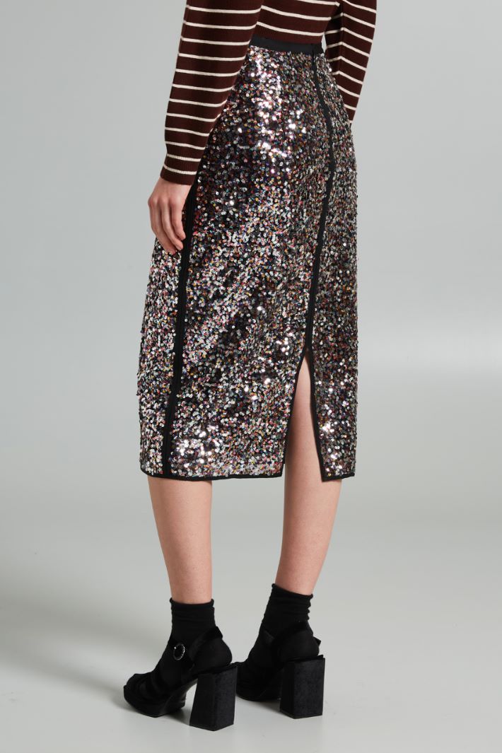 Sequinned pencil skirt Intrend - 2