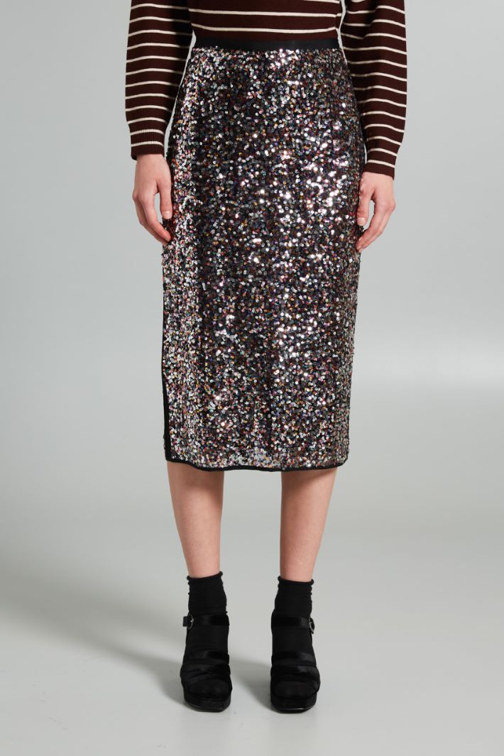 Sequinned pencil skirt Intrend - 3