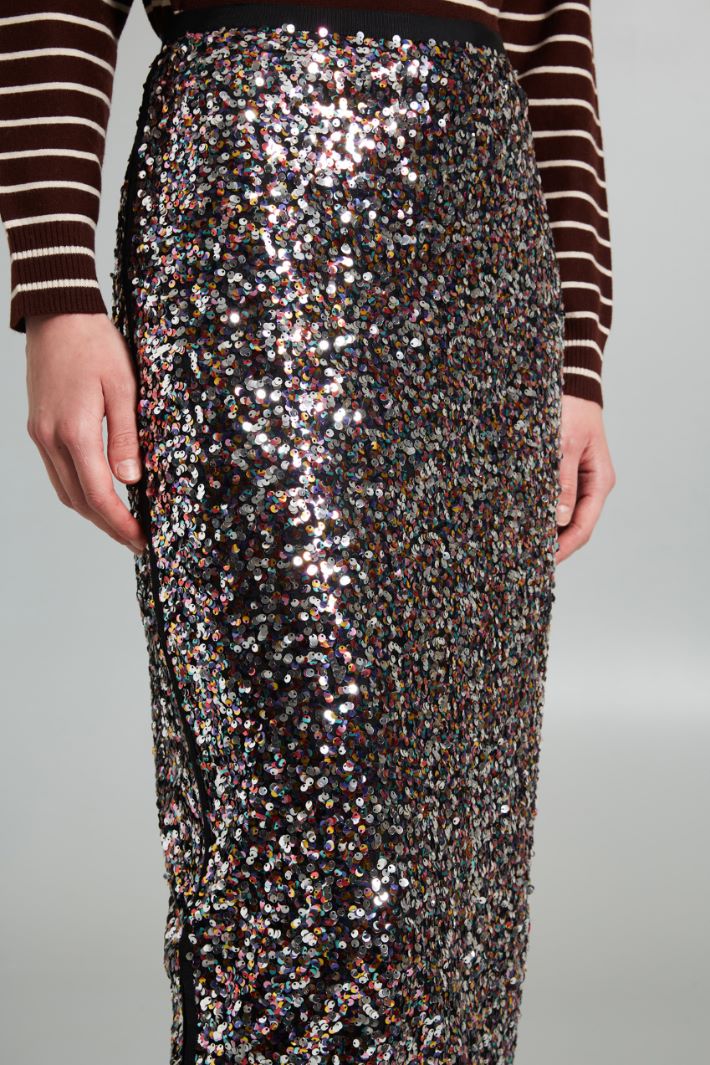 Sequinned pencil skirt Intrend - 4